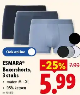 Lidl Esmara® Boxershorts, 3 stuks aanbieding