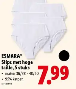 Lidl Esmara® Slips met hoge taille, 5 stuks aanbieding