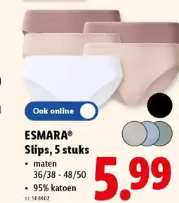 Lidl Esmara® Slips, 5 stuks aanbieding