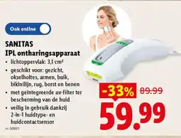 Lidl Sanitas IPL ontharingsapparaat aanbieding