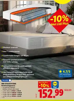 Lidl Hn8 schlafsysteme Pocketveringmatras aanbieding