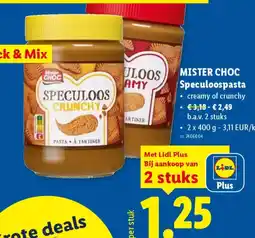 Lidl Mister choc speculoospasta aanbieding