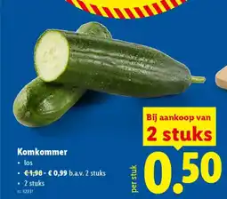 Lidl Komkommer aanbieding