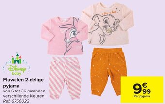 Carrefour Fluwelen 2-delige pyjama aanbieding