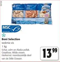 Colruyt Boni Selection wokmix vis aanbieding