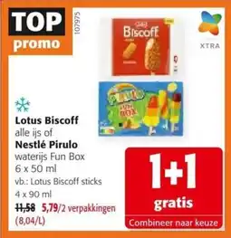 Colruyt Lotus Biscoff of Nestlé Pirulo aanbieding