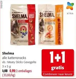 Colruyt Shelma alle kattensnacks aanbieding