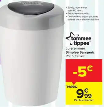 Tomme tippee Luieremmer Simplee Sangenic