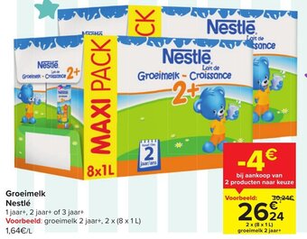 Carrefour Groeimelk Nestle aanbieding