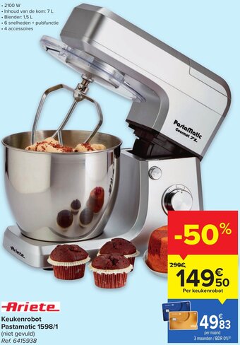 Carrefour Ariete Keukenrobot Pastamatic 1598/1 aanbieding