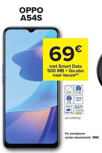 Carrefour Oppo A54s aanbieding