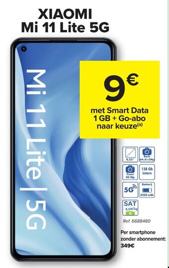 Carrefour Xiaomi Mi 11 Lite 5G aanbieding