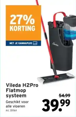 GAMMA Vileda H2Pro Flatmop systeem aanbieding