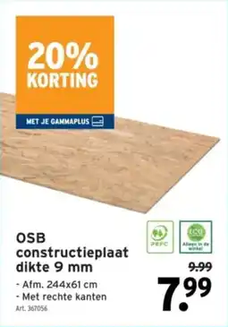 GAMMA OSB Constructieplaat aanbieding