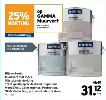 GAMMA Gamma Muurverf aanbieding