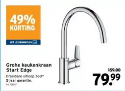 GAMMA Grohe Keukenkraan Start Edge aanbieding