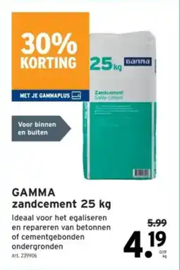 GAMMA GAMMA Zandcement aanbieding