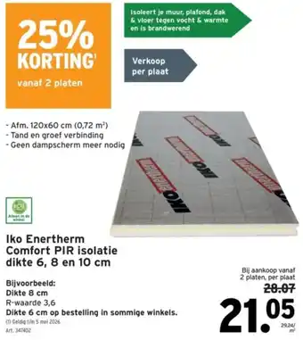 GAMMA Iko Enertherm Comfort PIR Isolatie aanbieding