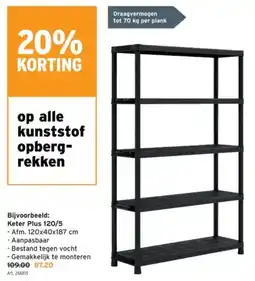 GAMMA Kunststof Opbergrekken aanbieding
