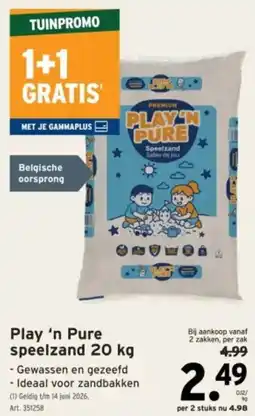 GAMMA Play 'n Pure speelzand 20 kg aanbieding