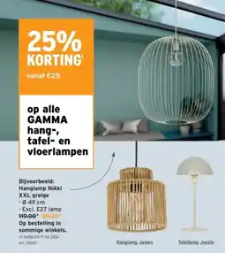 GAMMA GAMMA hang, tafel en Vloerlampen aanbieding
