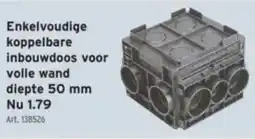 GAMMA Enkelvoudige koppelbare inbouwdoos voor volle wand diepte 50 mm aanbieding