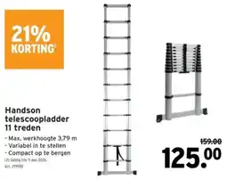 GAMMA Handson telescoopladder 11 treden aanbieding