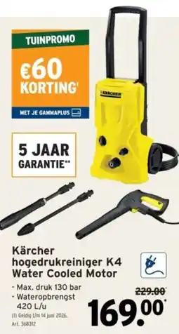 GAMMA Kärcher hogedrukreiniger K4 Water Cooled Motor aanbieding