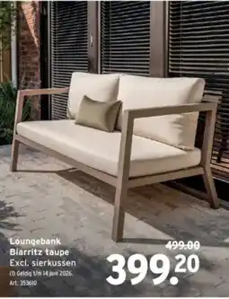 GAMMA Loungebank Biarritz Taupe aanbieding