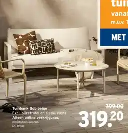 GAMMA Tuinbank Bob beige aanbieding