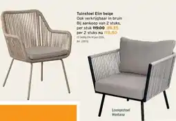 GAMMA Tuinstoel Elin beige aanbieding