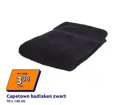 Action Capetown badlaken zwart aanbieding