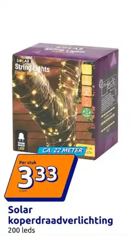 Action Solar LED koperdraadverlichting aanbieding