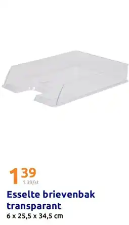 Action Esselte brievenbak transparant aanbieding