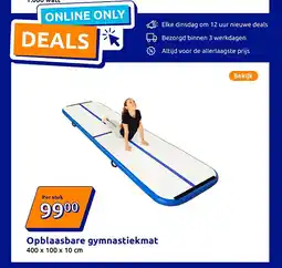 Action Opblaasbare gymnastiekmat aanbieding