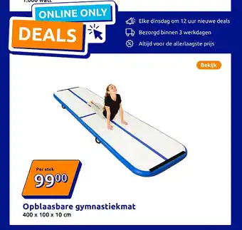 Action Opblaasbare gymnastiekmat aanbieding