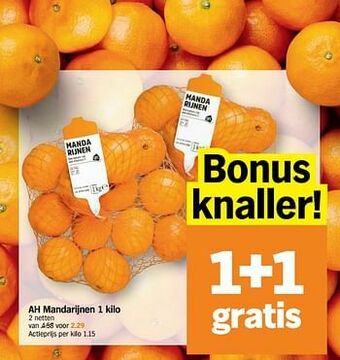 Albert Heijn Ah mandarijnen aanbieding