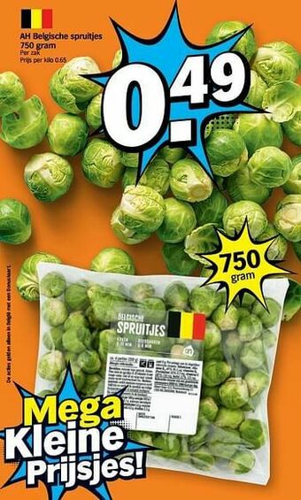Albert Heijn Ah belgische spruitjes aanbieding