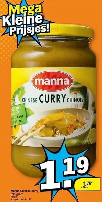 Albert Heijn Manna chinese curry aanbieding