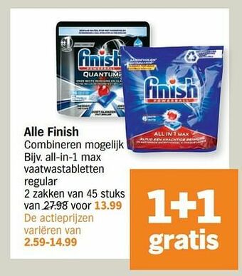 Albert Heijn All-in-1 max vaatwastabletten regular aanbieding