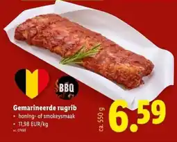 Lidl BBQ Gemarineerde rugrib aanbieding