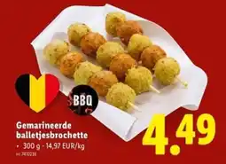 Lidl BBQ Gemarineerde balletjesbrochette aanbieding