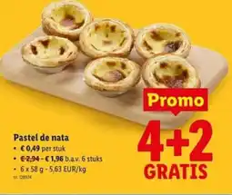 Lidl Pastel de nata aanbieding