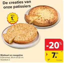 Carrefour Market Rijsttaart en nougatine aanbieding