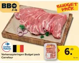 Carrefour Market Varkensspieringen Budget pack Carrefour aanbieding