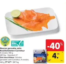 Carrefour Market Noorse gerookte zalm Kwaliteitsketen Carrefour aanbieding