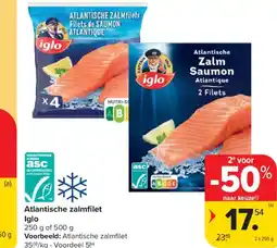 Carrefour Market Atlantische zalmfilet Iglo aanbieding
