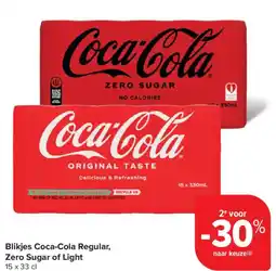 Carrefour Market Blikjes Coca-Cola Regular, Zero Sugar of Light aanbieding