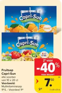 Carrefour Market Fruitsap Capri-Sun aanbieding