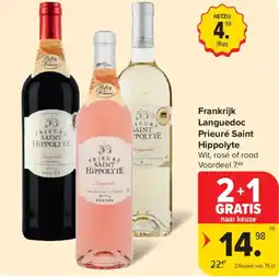 Carrefour Market Frankrijk Languedoc Prieuré Saint Hippolyte aanbieding